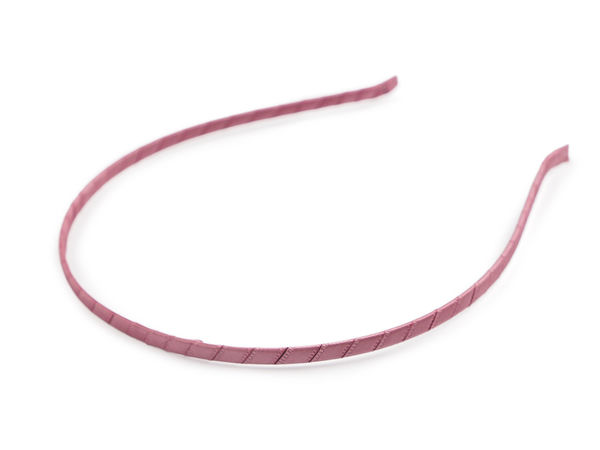Bentiță metalică pentru păr îmbrăcată în panglică de satin premium - Accesoriu de păr confortabil de zi cu zi și bază pentru creații DIY și lucru manual