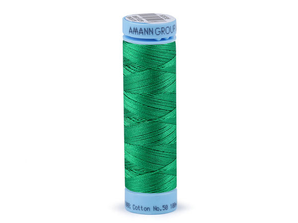 Ață de cusut din bumbac 100% Amann Triana Premium – 100m, Eticheta Nr. 50 | Ață de înaltă rezistență pentru îmbrăcăminte, lenjerie de pat și textile de casă