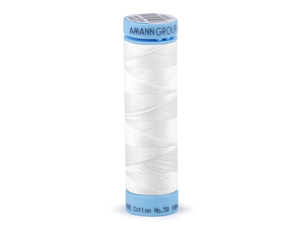 Ață de cusut din bumbac 100% Amann Triana Premium – 100m, Eticheta Nr. 50 | Ață de înaltă rezistență pentru îmbrăcăminte, lenjerie de pat și textile de casă