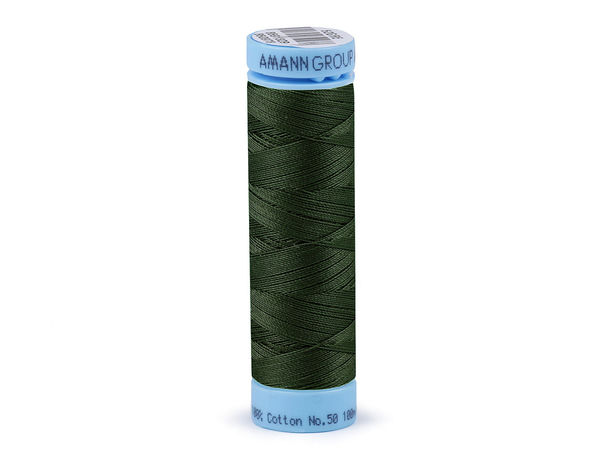 Ață de cusut din bumbac 100% Amann Triana Premium – 100m, Eticheta Nr. 50 | Ață de înaltă rezistență pentru îmbrăcăminte, lenjerie de pat și textile de casă