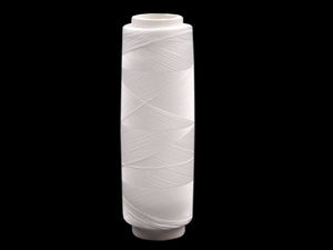 Ață premium din bumbac mercerizat alb pentru cusut și mărgele - Bobine de 200 m, 20x2 Tex, 0,3 mm (Set de 5)