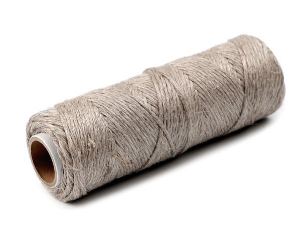 Șnur și sfoară din in premium cu 8 fire pentru galanterie și lucru manual (2 mm x 50 m) - Culoare iută