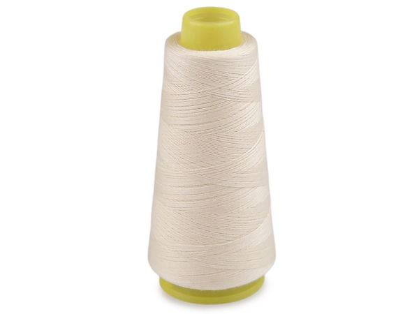 Ață de cusut premium din bumbac 100% 40S/2 (1000 yarzi) - Ecru deschis