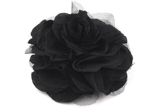 Broșă și agrafă de păr elegantă în formă de trandafir pufos (9 cm) - Accesoriu floral versatil