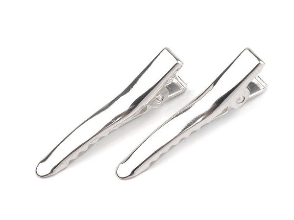 Agrafe de păr tip crocodil din metal cu dinți (35 mm) - Baze simple premium pentru galanterie, proiecte creative, fundițe de păr și bijuterii