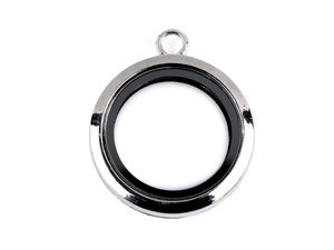 Pandantiv medalion premium din sticlă cu închidere magnetică pentru talismane flotante (30 mm)