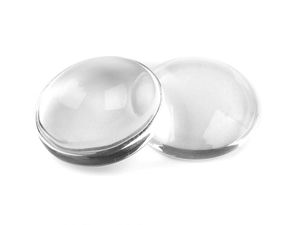 Cabochon rotund din sticlă transparentă – Dom de 25 mm pentru confecționare bijuterii și pandantive foto