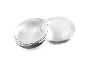 Caboșon rotund din sticlă transparentă - Cupolă din sticlă transparentă de 20 mm pentru crearea de bijuterii