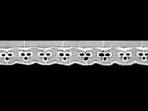 Dantelă premium Broderie Anglaise Madeira din poliester - 20mm