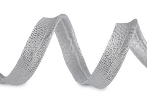 Bandă paspoal metalizată Lurex premium - Șnur paspoal cu margine de 10mm pentru croitorie și lucru de mână