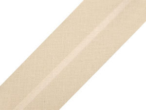 Bandă bie premium din bumbac, simplu îndoită - lățime 30 mm, rolă de 25 m