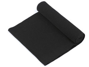 Material patent elastic reiat premium negru pentru manșete - Bandă tricotată din poliester, 16x100 cm