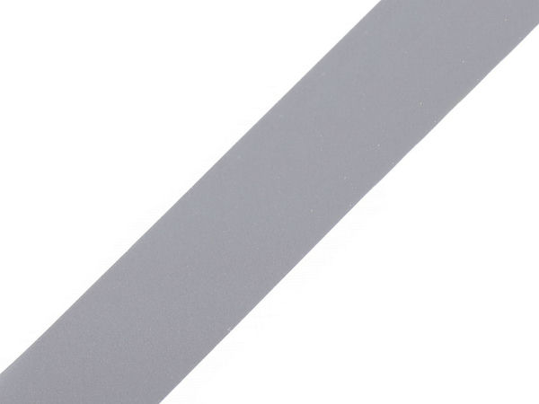 Chingă reflectorizantă premium pentru cusut, lățime 30 mm - Gri porumbel