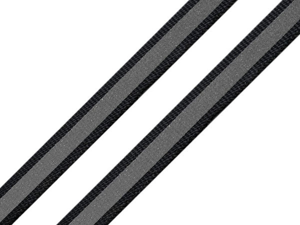 Bandă textilă reflectorizantă premium tip chingă - panglică diagonală de 10 mm pentru galanterie și proiecte de lucru manual