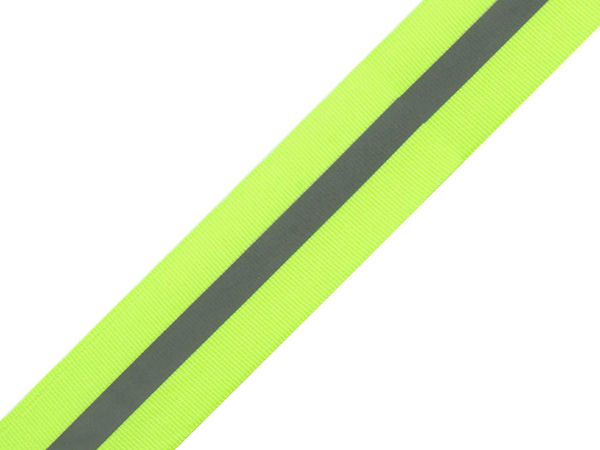 Chingă reflectorizantă premium, bandă textilă de 30 mm cu vizibilitate ridicată pentru îmbrăcăminte și rucsacuri - Galben-verde neon