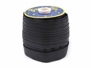 Bandă de bieu premium din piele ecologică neagră - Bordură stabilizată de 30 mm pentru haine, genți și proiecte de galanterie