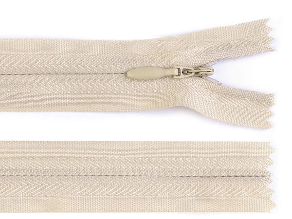 Fermoar ascuns premium închis la capăt din nailon, 60 cm (Nr. 3) - Fermoar invizibil multicolor pentru articole vestimentare și proiecte de croitorie