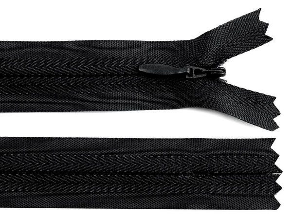 Fermoar ascuns premium închis la capăt din nailon, 60 cm (Nr. 3) - Fermoar invizibil multicolor pentru articole vestimentare și proiecte de croitorie