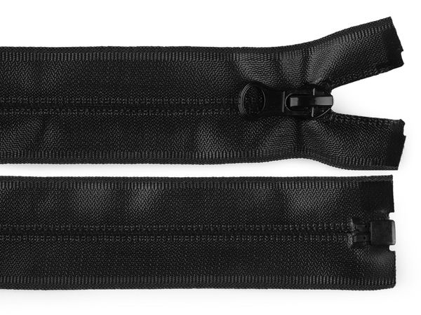 Fermoar spiralat detașabil premium nr. 7, rezistent la apă, negru - 50 cm