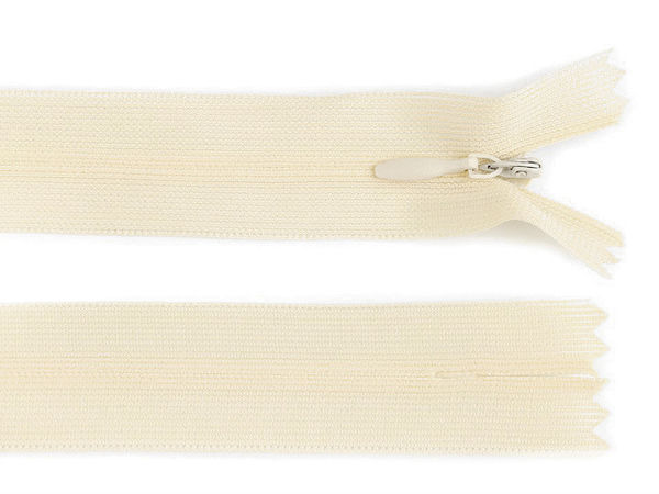 Fermoar invizibil premium din nylon spiralat, cu capăt închis, nr. 3, 35 cm - Fermoar dederon pentru confecții și croitorie