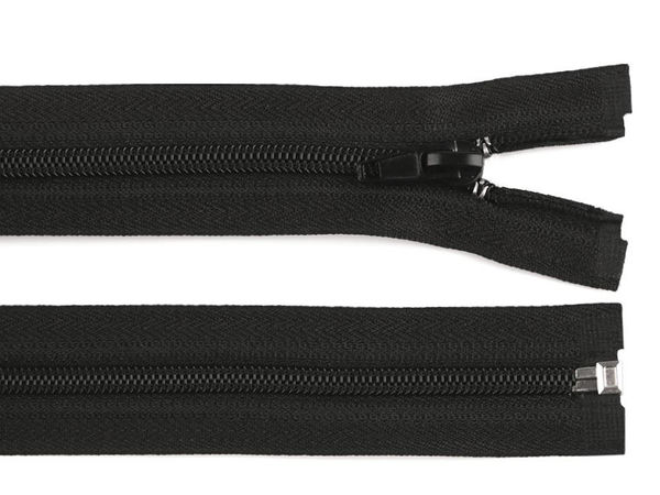 Fermoar spiralat din nailon nr. 5 Premium - Fermoare extra lungi și foarte rezistente, de 125 cm și 150 cm, pentru jachete, saltele și huse (Negru)