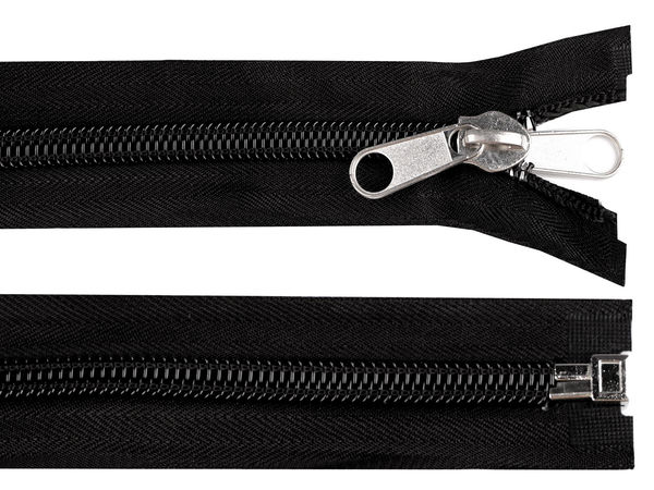 Fermoar spiralat premium nr. 10 din nailon pentru cort și sac de dormit, cu cursor cu cheiță dublă, 150 cm