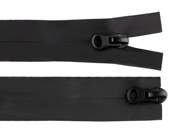 Fermoar premium impermeabil din nailon nr. 5 (70 cm) - Negru mat, cu dublu cursor și autoblocare
