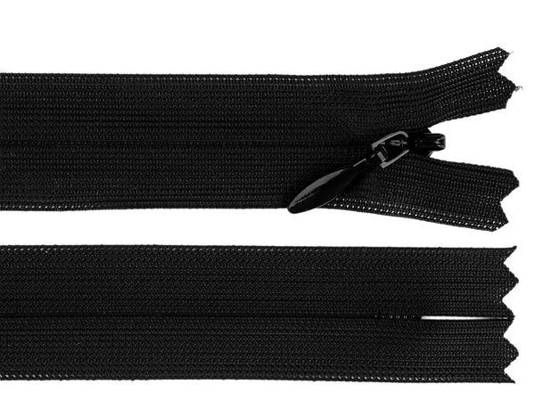 Fermoar spiralat invizibil din nailon YKK Nr. 5, 60 cm - Fermoar ascuns premium din dederon