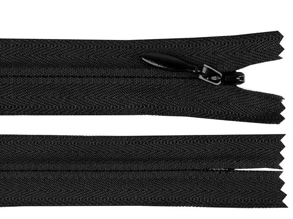 Fermoar ascuns din nylon YKK Nr. 4, nedetașabil (65 cm) - Fermoar premium cu autoblocare pentru haine și decorațiuni interioare