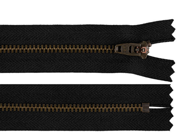 Fermoar metalic închis YKK Nr. 4, 18 cm - Fermoar premium pentru blugi, jachete și îmbrăcăminte exterioară