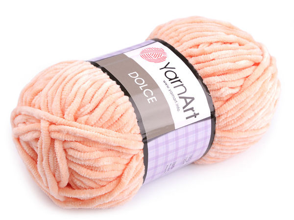 Fir chenille premium YarnArt Dolce – Fir moale de catifea pentru tricotat și croșetat (100g)