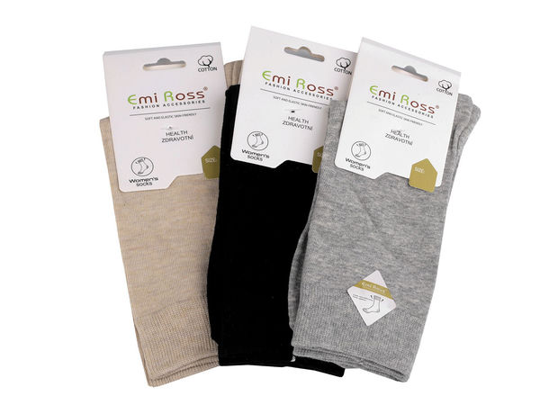 Șosete premium din bumbac pentru damă Emi Ross – Șosete confortabile și respirabile cu cusături plate la degete