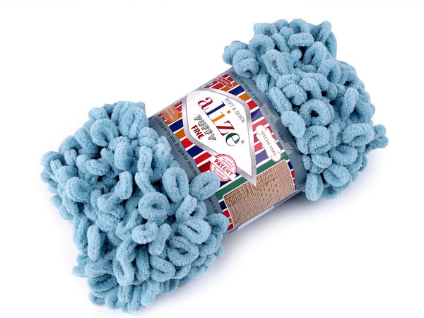 Fir de tricotat cu bucle Alize Puffy Fine – Fir chenille moale premium (100g) pentru tricotat manual