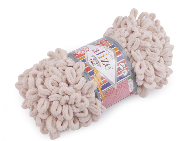 Fir de tricotat cu bucle Alize Puffy Fine – Fir chenille moale premium (100g) pentru tricotat manual