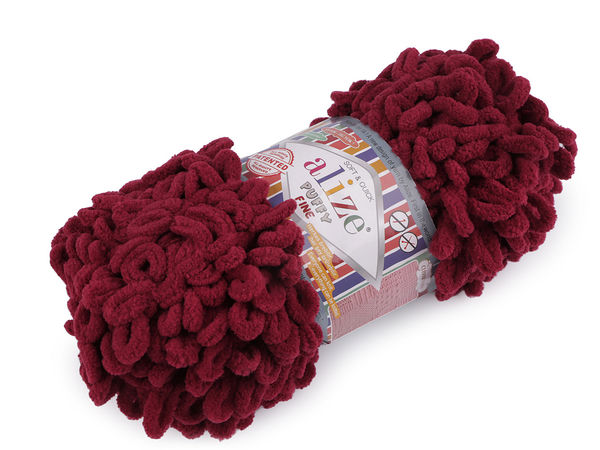 Fir de tricotat cu bucle Alize Puffy Fine – Fir chenille moale premium (100g) pentru tricotat manual