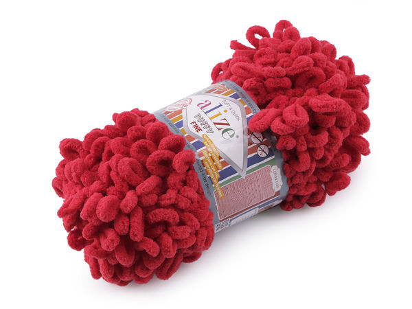 Fir de tricotat cu bucle Alize Puffy Fine – Fir chenille moale premium (100g) pentru tricotat manual