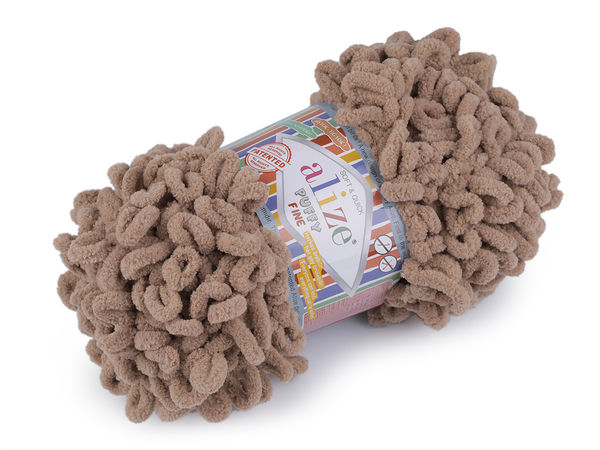Fir de tricotat cu bucle Alize Puffy Fine – Fir chenille moale premium (100g) pentru tricotat manual