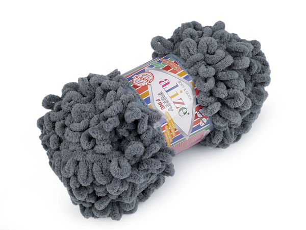 Fir de tricotat cu bucle Alize Puffy Fine – Fir chenille moale premium (100g) pentru tricotat manual
