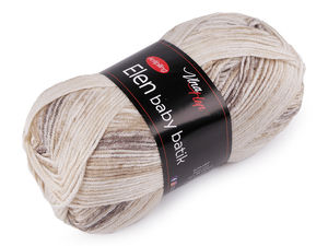 Fir de tricotat și croșetat premium anti-pilling Elen Baby Batik - Melanj fin, ghem de 100g