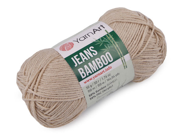 Fir premium de tricotat și croșetat Jeans Bamboo (50g) - Amestec moale, hipoalergenic, anti-pilling