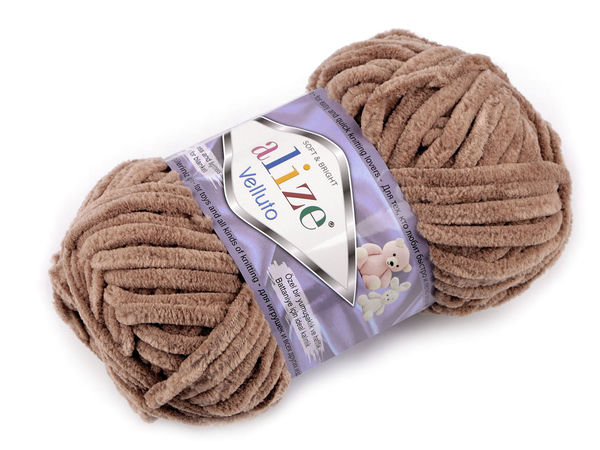 Fir de tricotat și croșetat Alize Velluto Premium Chenille - Super Bulky, 100g