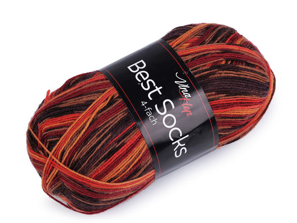 Fir de tricotat auto-modelator Best Socks - Amestec premium cu lână, 100g, pentru șosete