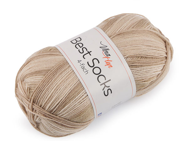 Fir de tricotat auto-modelator Best Socks - Amestec premium cu lână, 100g, pentru șosete