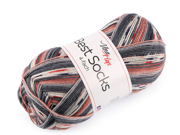 Fir de tricotat auto-modelator Best Socks - Amestec premium cu lână, 100g, pentru șosete