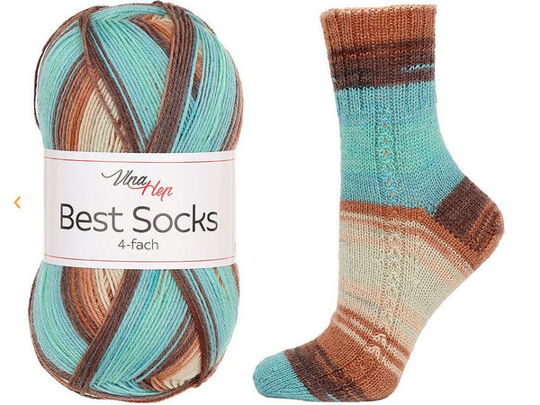 Fir de tricotat auto-modelator Best Socks - Amestec premium cu lână, 100g, pentru șosete