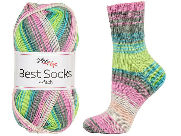 Fir de tricotat auto-modelator Best Socks - Amestec premium cu lână, 100g, pentru șosete