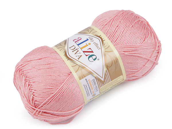 Fir de tricotat și croșetat Alize Diva Premium (100g) – Fir moale cu efect de mătase