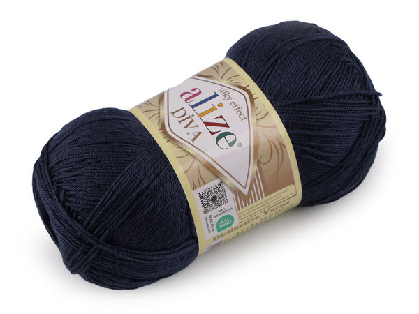 Fir de tricotat și croșetat Alize Diva Premium (100g) – Fir moale cu efect de mătase