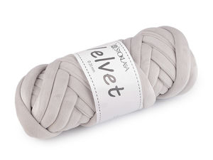 Fir tubular gigant din catifea Premium Marshmallow – Fir tip tub de 20 mm pentru tricotat cu mâinile (500g) pentru pături voluminoase, perne și decorațiuni interioare