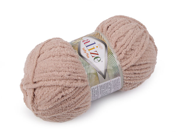 Fir chenille Alize Softy Plus pentru tricotat și croșetat - 100g fir premium plușat